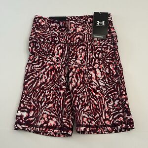 Under Armour Women’s HeatGear Compression Bike Shorts Black Rose/Pink XSM